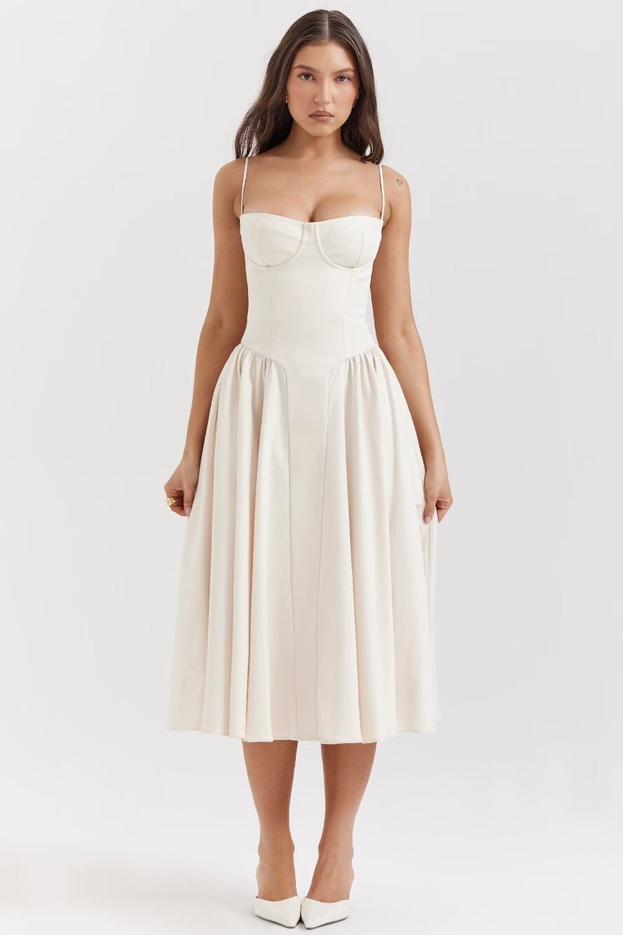 House of CB 'Samaria' Vintage Cream Corset Sundress